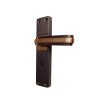 Iron Mortice KY Door Handle On Plate 200mm #8651 - Image 3