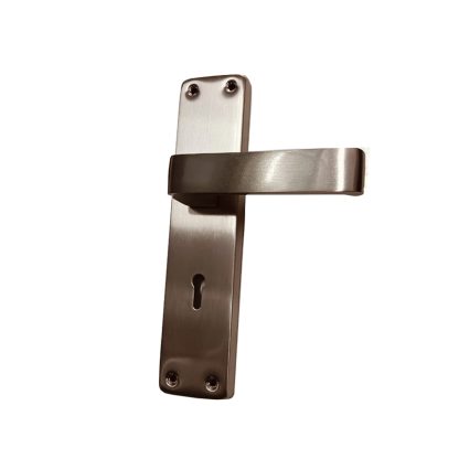 Iron Mortice KY Door Handle On Plate 200mm #8652 - Image 2