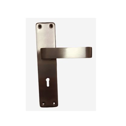 Iron Mortice KY Door Handle On Plate 200mm #8652 - Image 3