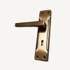 Iron Mortice KY Door Handle On Plate 200mm #8653