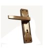 Iron Mortice KY Door Handle On Plate 200mm #8653 - Image 2