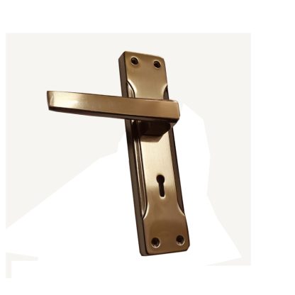 Iron Mortice KY Door Handle On Plate 200mm #8653 - Image 2