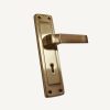 Iron Mortice KY Door Handle On Plate 200mm #8654 - Image 3