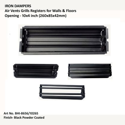 Sheet Iron Wall Vent Grill - Metal Ventilation Grilles - Air Vent Covers for Walls 260mm #8656 Black Powder Coated Finish - Image 6