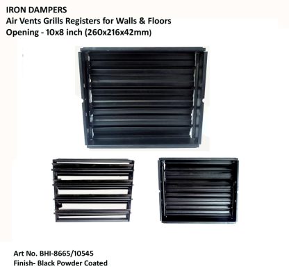 Sheet Iron Wall Vent Grill - Metal Ventilation Grilles - Air Vent Covers for Walls 360mm #8666 Black Powder Coated Finish - Image 5