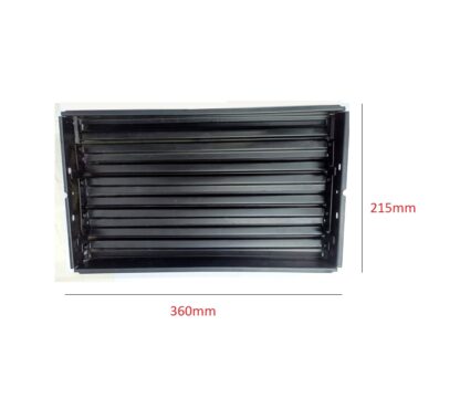 Sheet Iron Wall Vent Grill - Metal Ventilation Grilles - Air Vent Covers for Walls 360mm #8666 Black Powder Coated Finish - Image 3