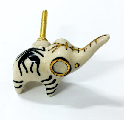 Ceramic Cabinet knob Elephant 65mm #8795 (Set of 6 Pcs)