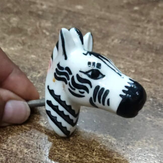 Ceramic Cabinet knob Zebra 50mm #8797 (Set of 6 Pcs)
