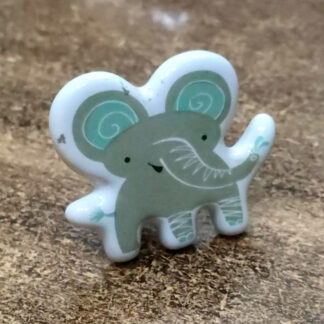 Ceramic Cabinet knob Elephant 45mm #8804 (Set of 6 Pcs)