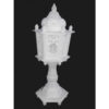 White Marble Stone Sangemarmar Inlay work Decorative White Marble lamp, Possibly a decorative table lamp or a garden lamp  Handicrafts Marble Decorative Soft Stone for Home Decor 350mm #8938 - Image 2