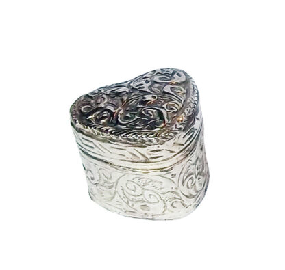 Brass Ginni / Dryfruit / Jewellery Box Silver Designer Sindoor Dabbi with Lid, Pooja Items for Home, KumKum Box Spiritual Gift Item and other religious occasions 55mm #9057