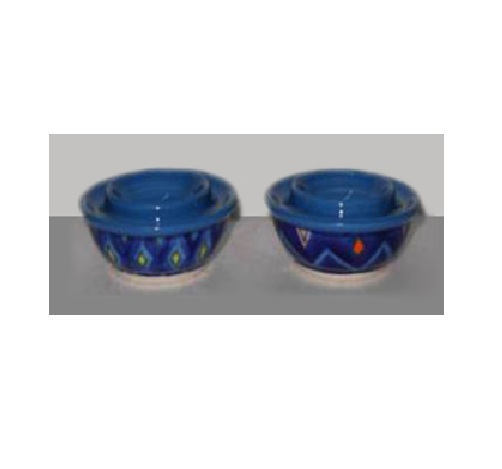 Set of Two ceramic egg holders these are egg coddles, which are small, lidded ceramic or porcelain cups used to cook eggs #9103