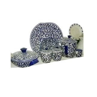 Ceramic Handmade Ancient Royal Mughal Combo Dinner Set It is a set of ceramic dinnerware #9168