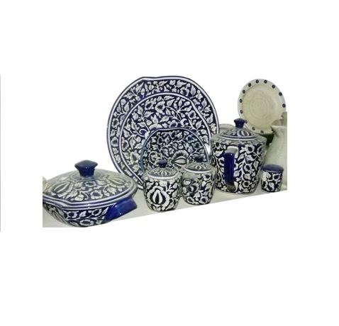 Ceramic Handmade Ancient Royal Mughal Combo Dinner Set #9168