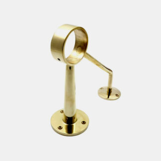 Brass Angle Stem Foot Rail Bracket Polished Brass Finish 51mm #9253
