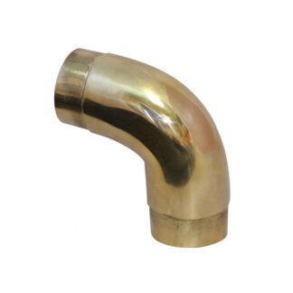 Brass Curved 90 degree Flush Elbow Polish Brass Finish 51mm Dia #9273