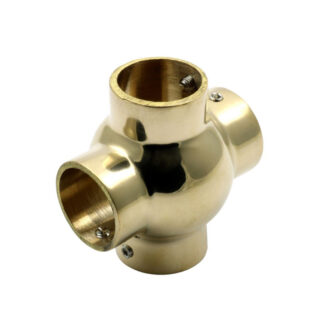 Brass Ball Cross Polish Brass Finish 51mm Dia #9285