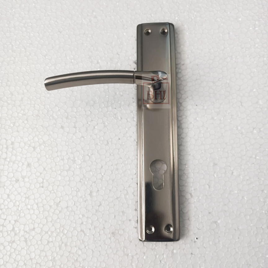 Stainless steel Door Handle On Plate 255mm #8702