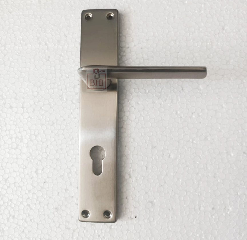 Stainless steel Door Handle On Plate 255mm #8704
