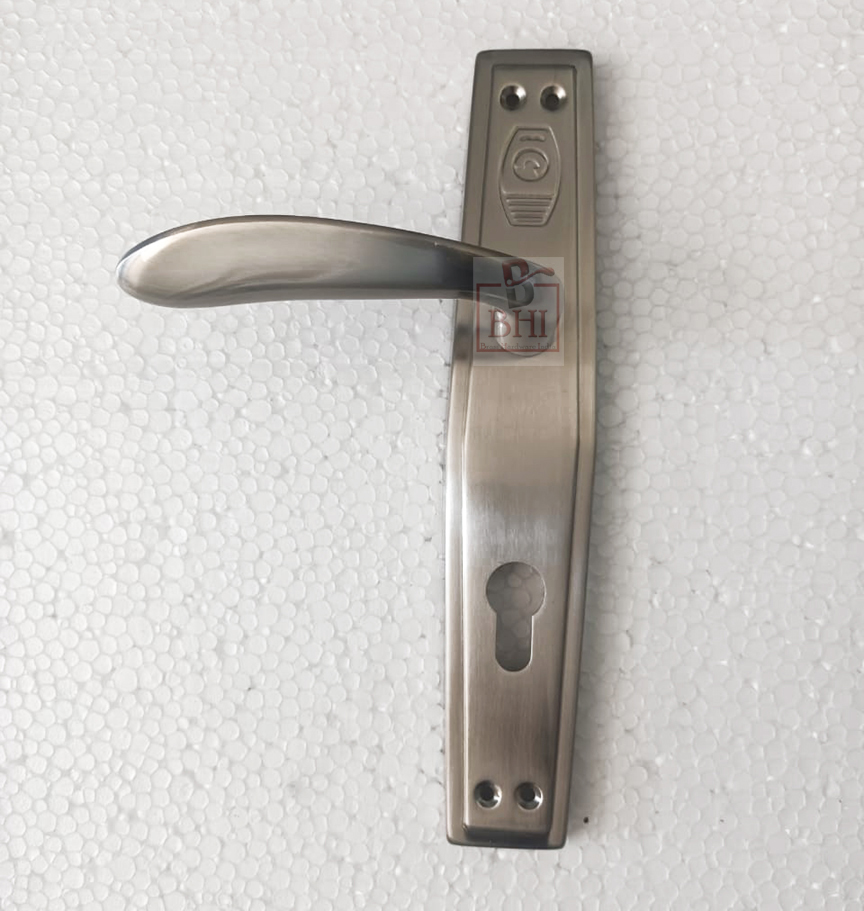 Stainless steel Door Handle On Plate 255mm #8705