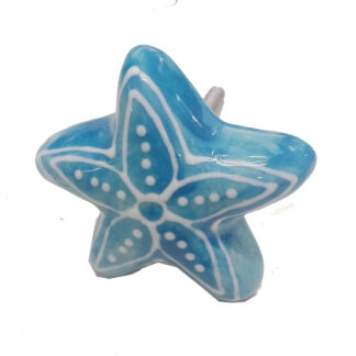 Ceramic Starfish Knobs for Cabinets Knobs Coastal Theme Beach Ocean Drawer Knobs Ceramic Drawer Handles for Furniture Cabinet Dresser Wardrobe Cupboard 50mm #9412